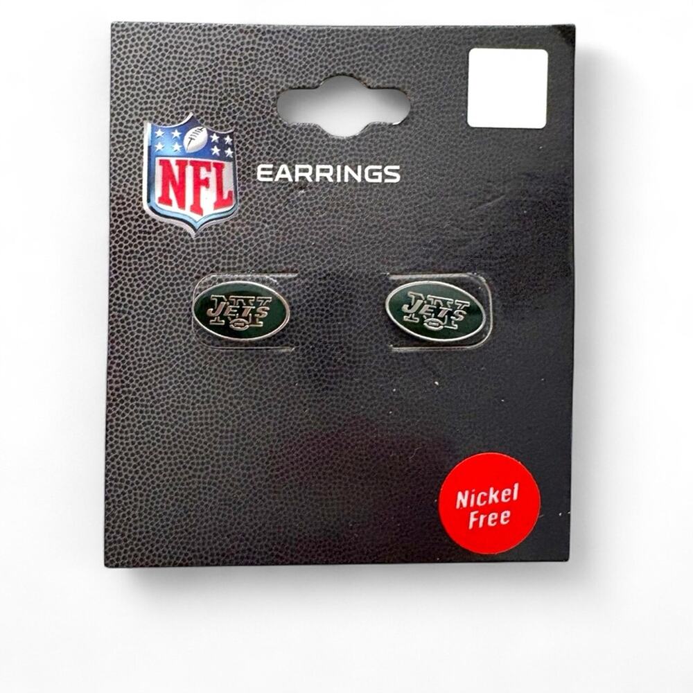 NFL New York‎ Jets Logo Stud Earrings - New